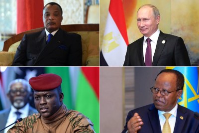 Les présidents africains reçus en Russie